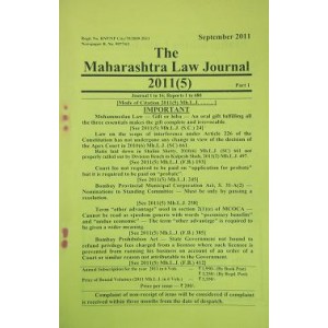 Maharashtra Law Journal [MLJ] (Annual Subscription)